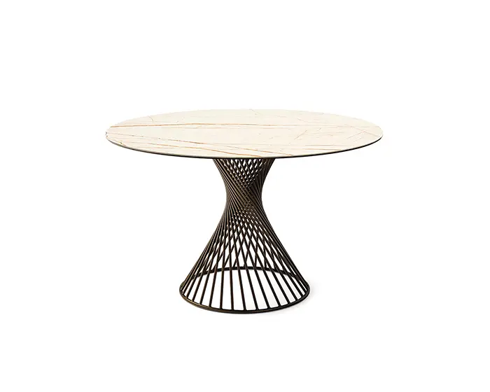 XOXO【Carlligaris/カリガリス】 VORTEX Vortex: Table with round top and central metal base | Calligaris