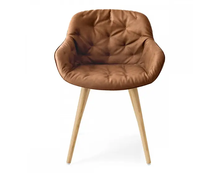 Igloo: Armchair with plush seat and wooden legs | Calligaris New York