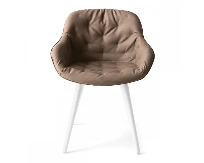 Igloo: Armchair with plush seat and wooden legs | Calligaris New York