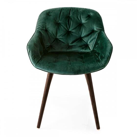 【Merca】美品  calligaris イグルー IGLOO チェアA Igloo: Upholstered armchair with wooden legs | Calligaris