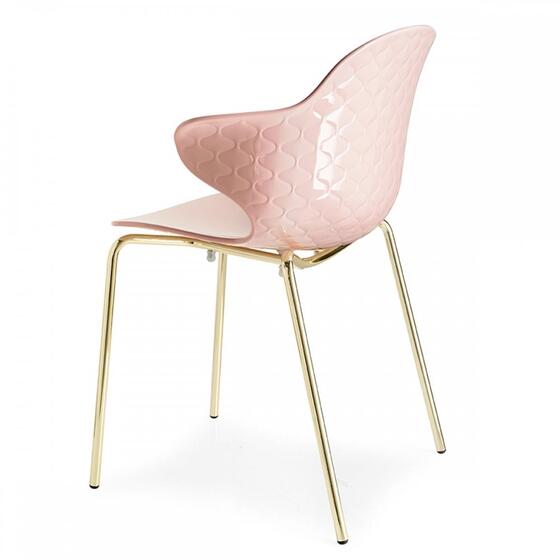 Saint Tropez: Stackable chair with plastic shell and metal