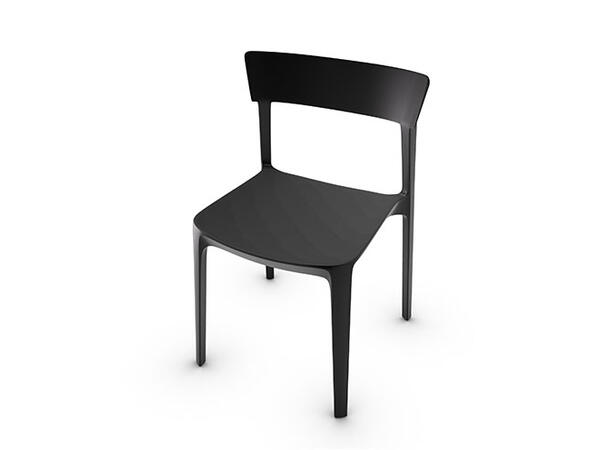 Skin Stackable plastic chair with open back Stackable X 6