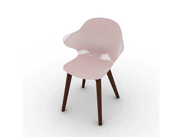 Saint Tropez Chair with plastic shell and wooden base CS1855