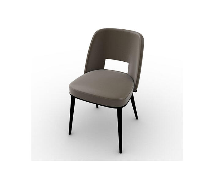 Foyer: Upholstered open-back chair with metal base | Calligaris