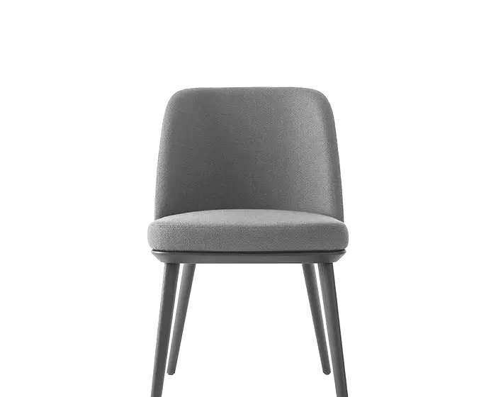 Foyer: Upholstered chair with wooden base | Calligaris New York