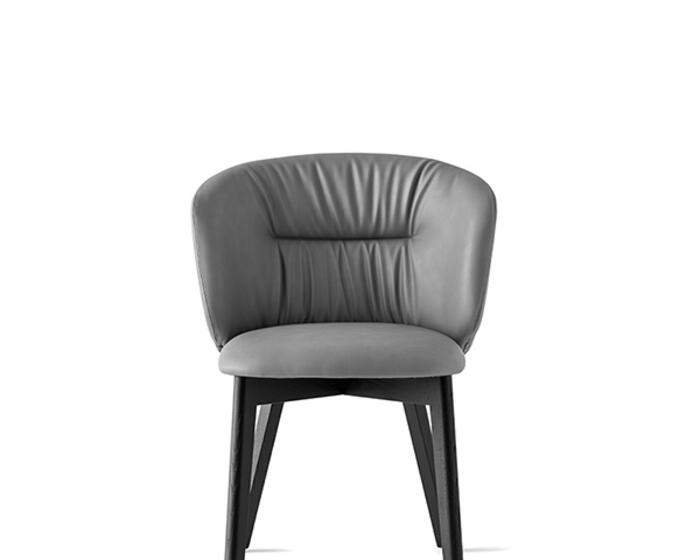 Sweel: Upholstered chair with wooden base | Calligaris New York