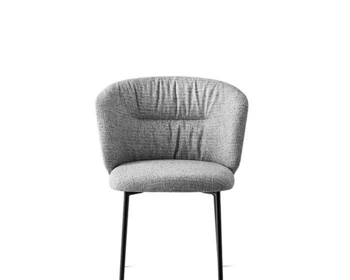 Sweel: Upholstered chair with metal base | Calligaris New York