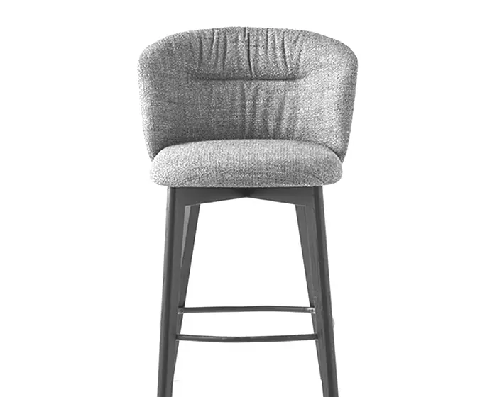 Sweel: Plush upholstered stool with wooden frame | Calligaris New York