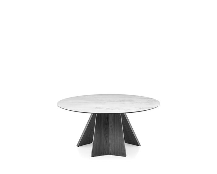 Icaro: Table with round top and wooden base | Calligaris New York