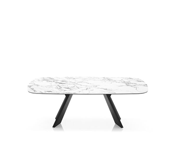 Icaro: Table with elliptical top and wooden base | Calligaris New York