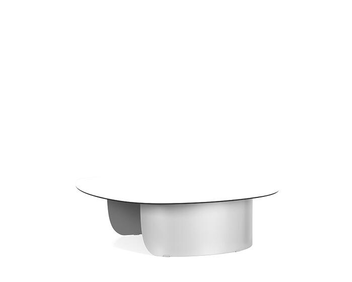 Twins: Coffee table with organic shape and metal base | Calligaris