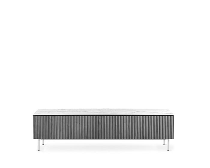 Vertical: TV bench with fluted front | Calligaris New York