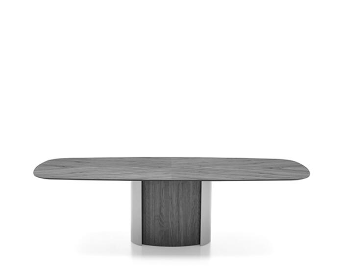 Yoroi: Pedestal base table with elliptical top | Calligaris New York