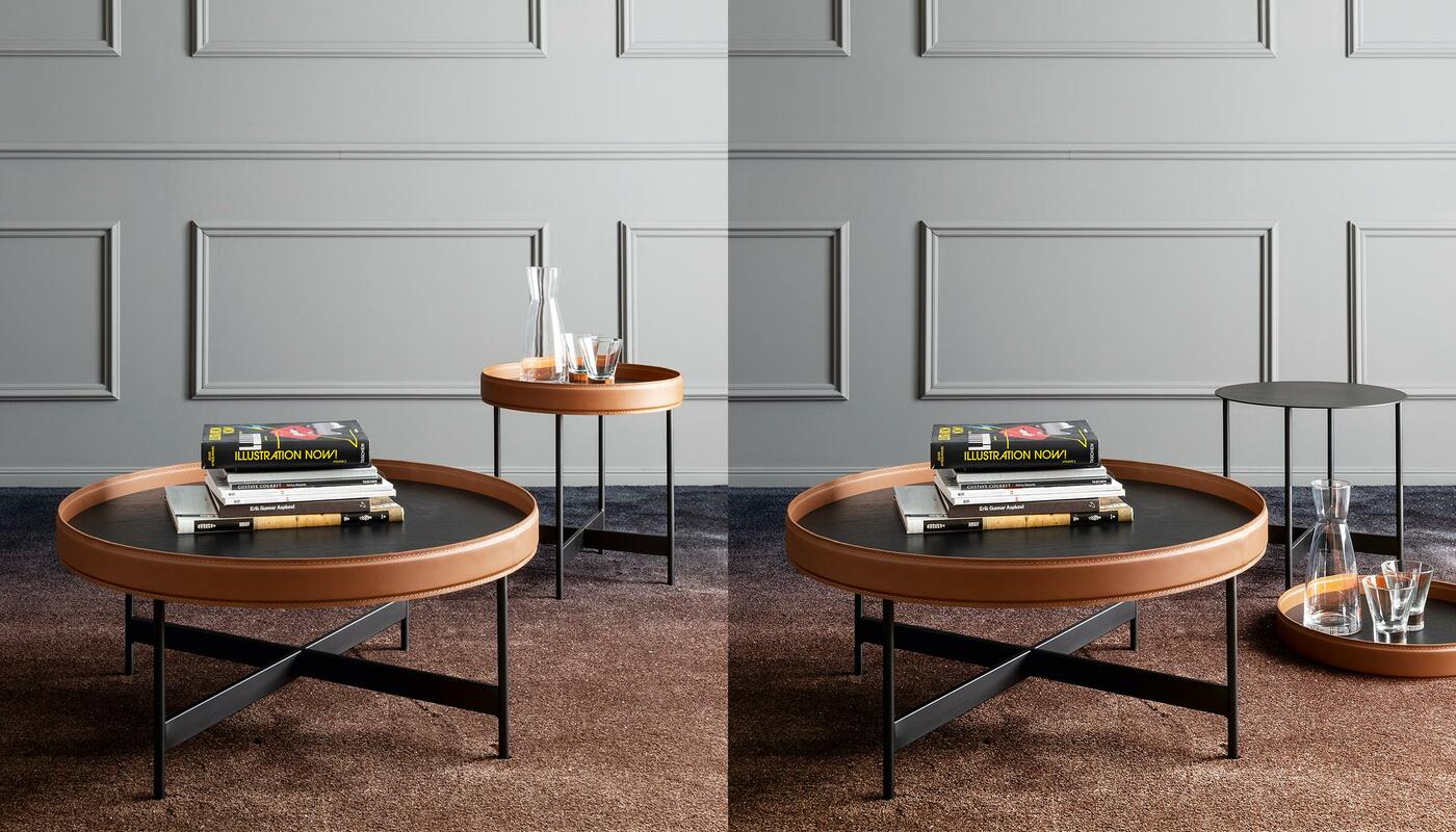 Arena: Round coffee table with lip edge | Calligaris New York