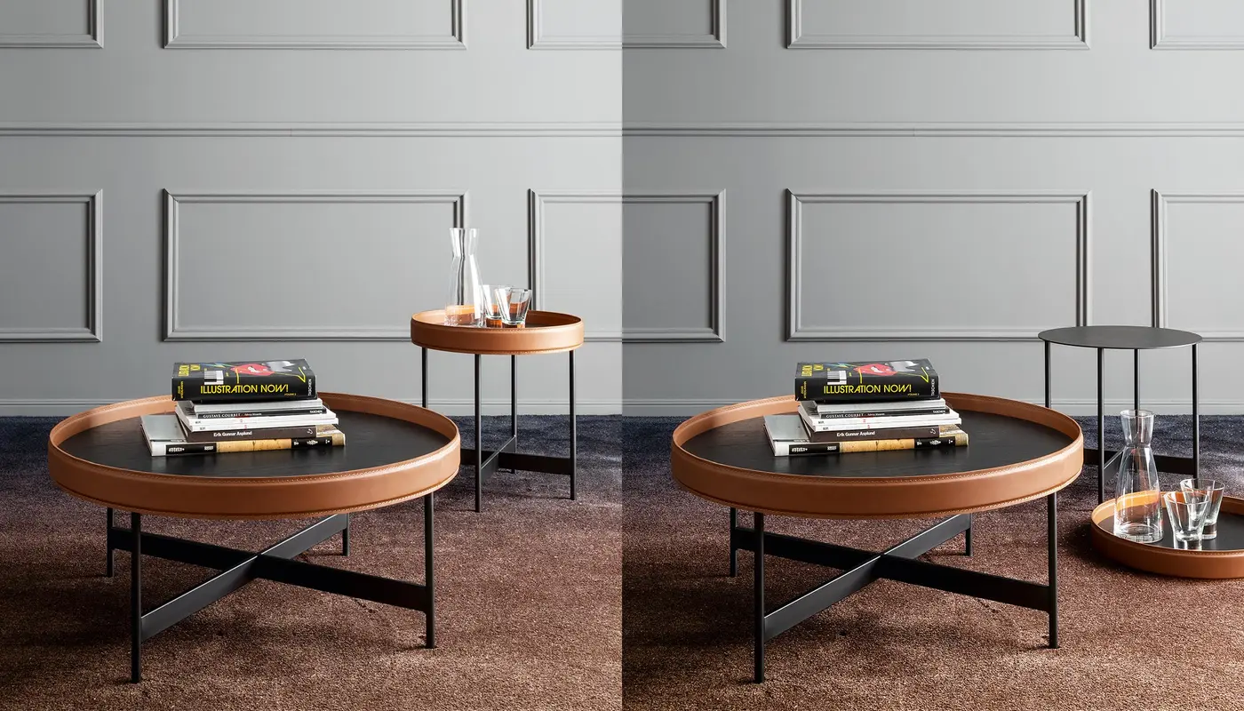 Arena: Round coffee table with lip edge | Calligaris New York
