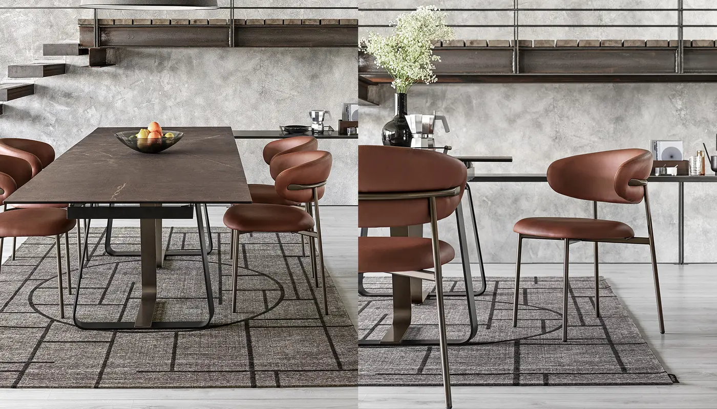 Oleandro: Upholstered chair with metal frame | Calligaris New York