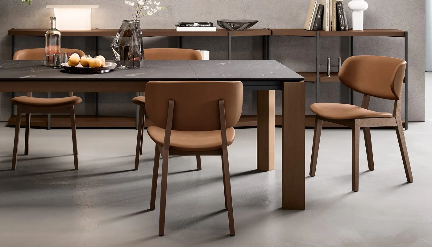 Claire: Wooden chair with upholstered seat and back | Calligaris