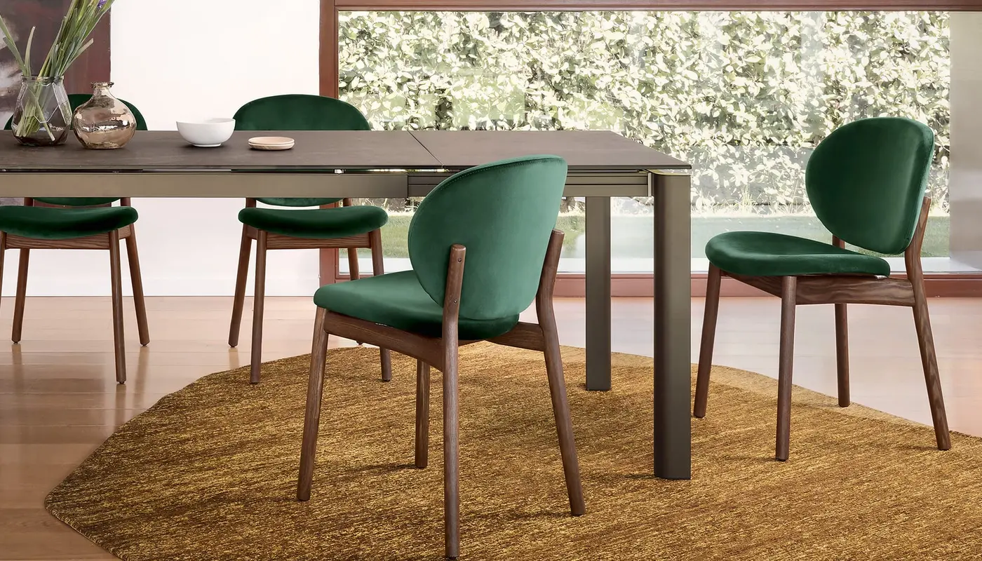 Inès: Upholstered chair with wooden frame | Calligaris New York