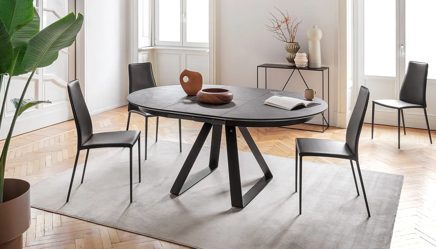 Aida: Upholstered chair with metal frame | Calligaris New York