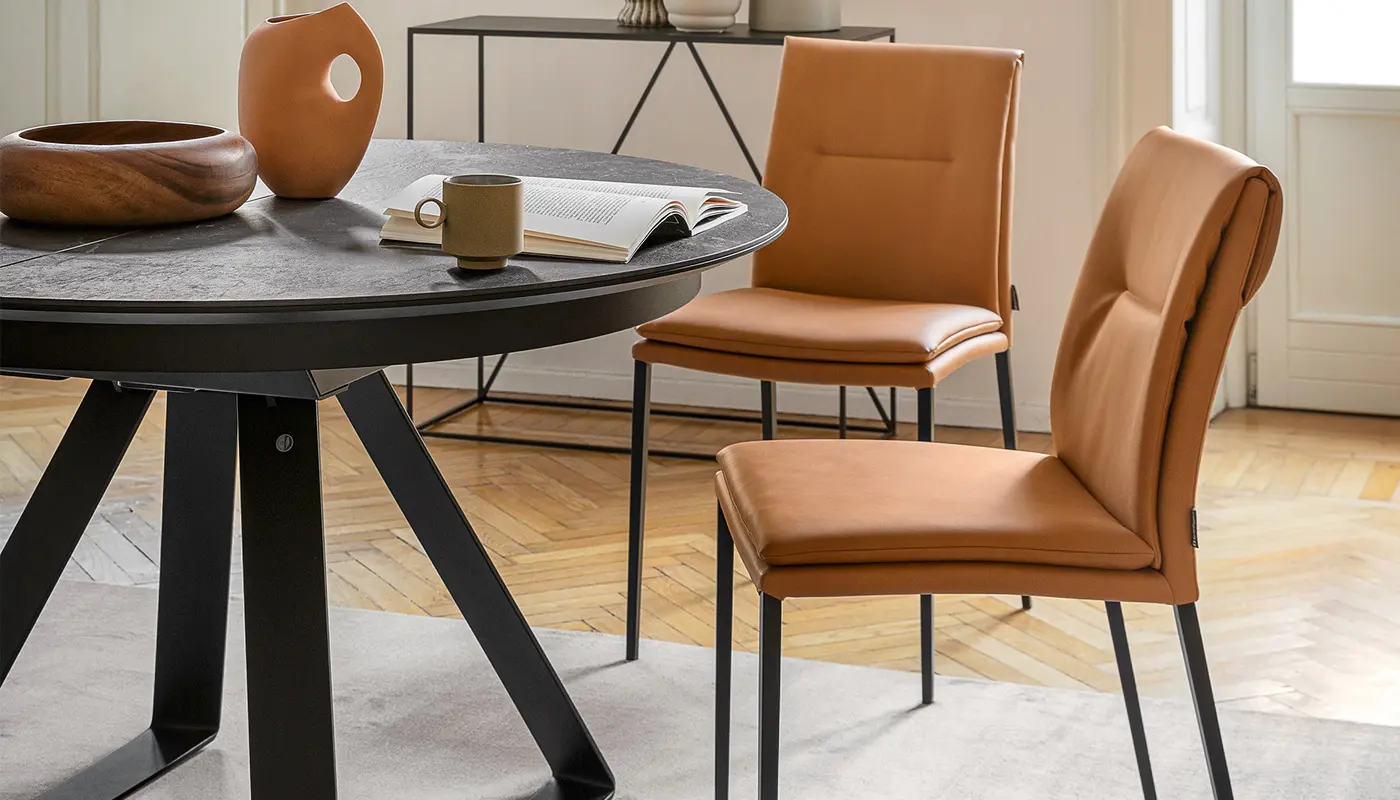 Carmen Large: Upholstered chair with metal frame | Calligaris New York