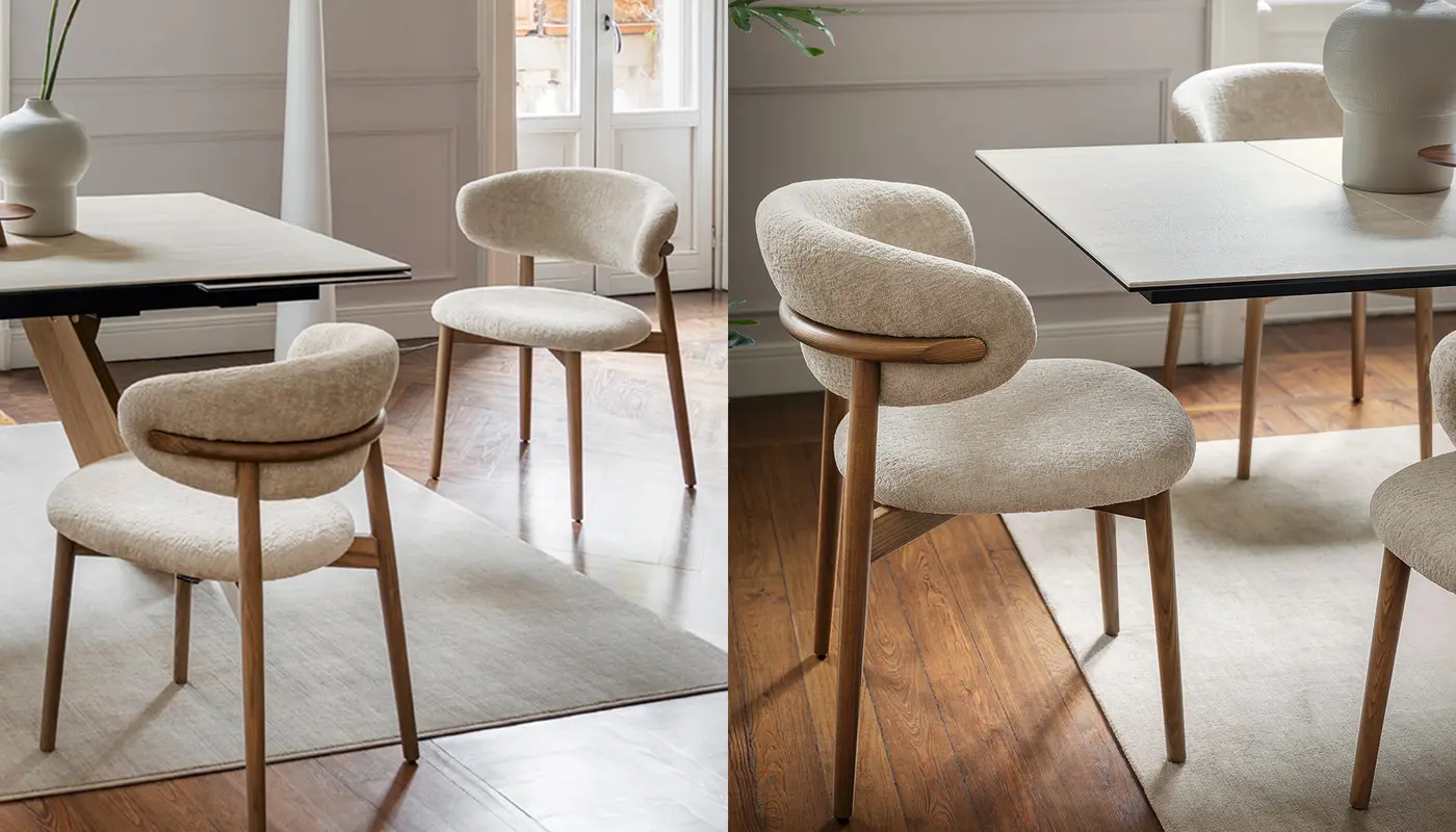 Oleandro: Upholstered chair with wooden base | Calligaris New York