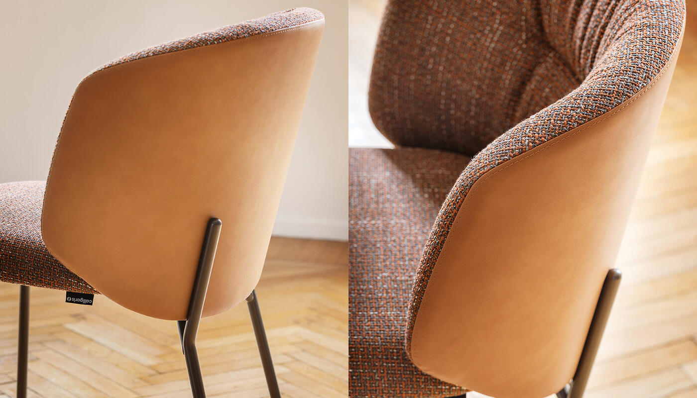 Sweel: Upholstered chair with metal base | Calligaris New York