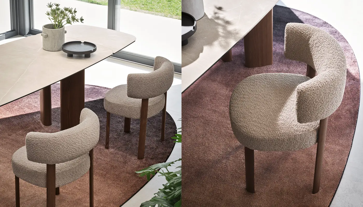 Glen: Upholstered dining chair with wooden frame | Calligaris New York