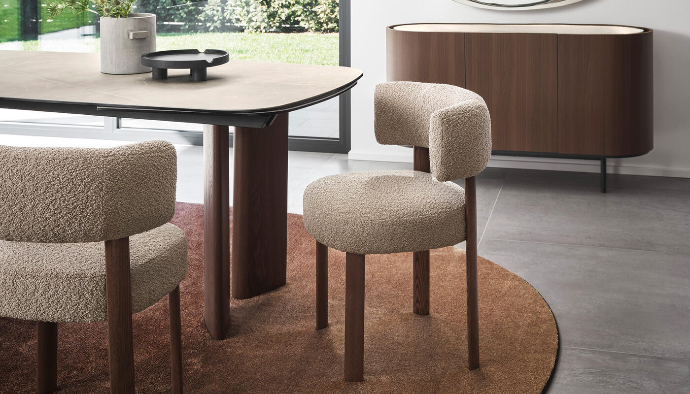 Glen: Upholstered dining chair with wooden frame | Calligaris New York