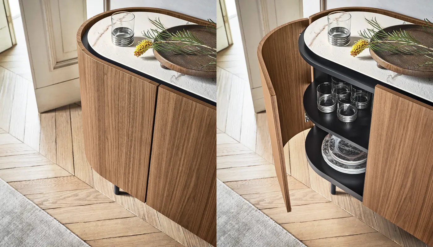 Lake: Rounded sidedboard | Calligaris New York