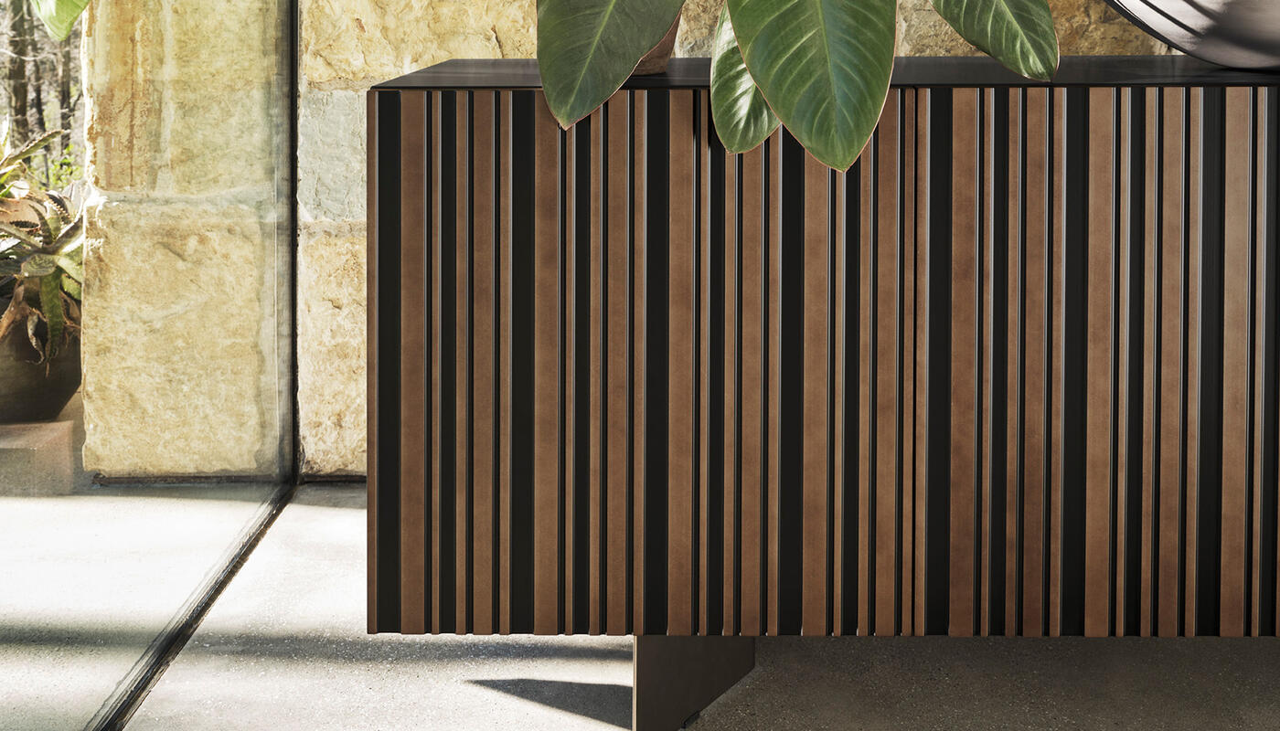 Stripes: Sideboard with vertically banded doors | Calligaris New York