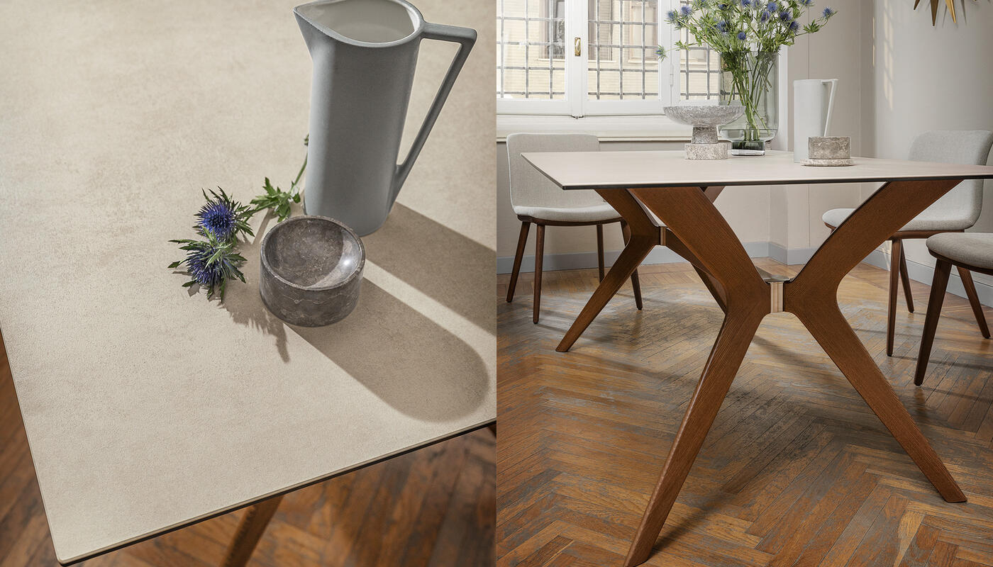 Tokyo: Table with rectangular top and wooden legs | Calligaris New