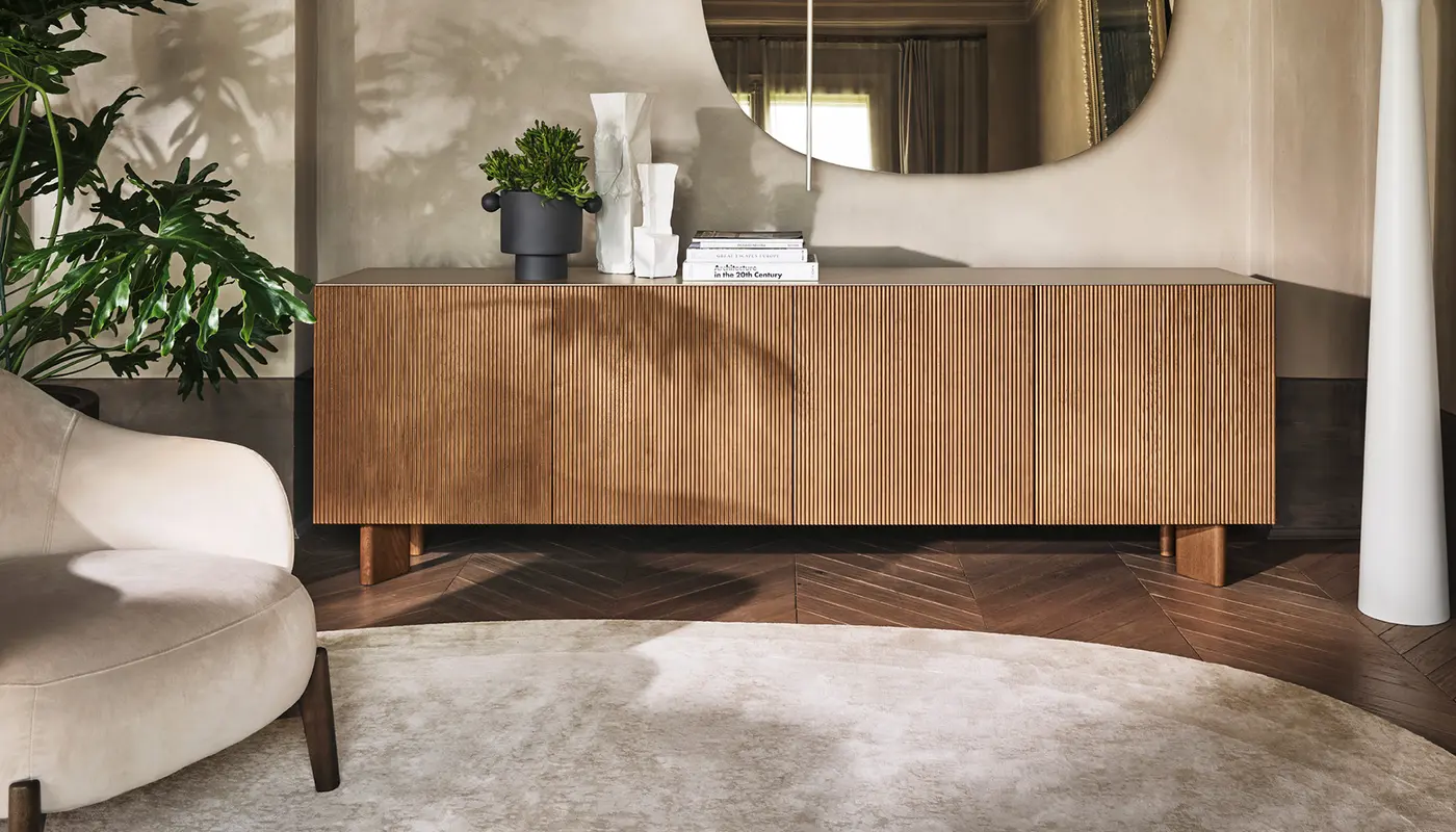 Vertical: Sideboard with fluted front | Calligaris New York