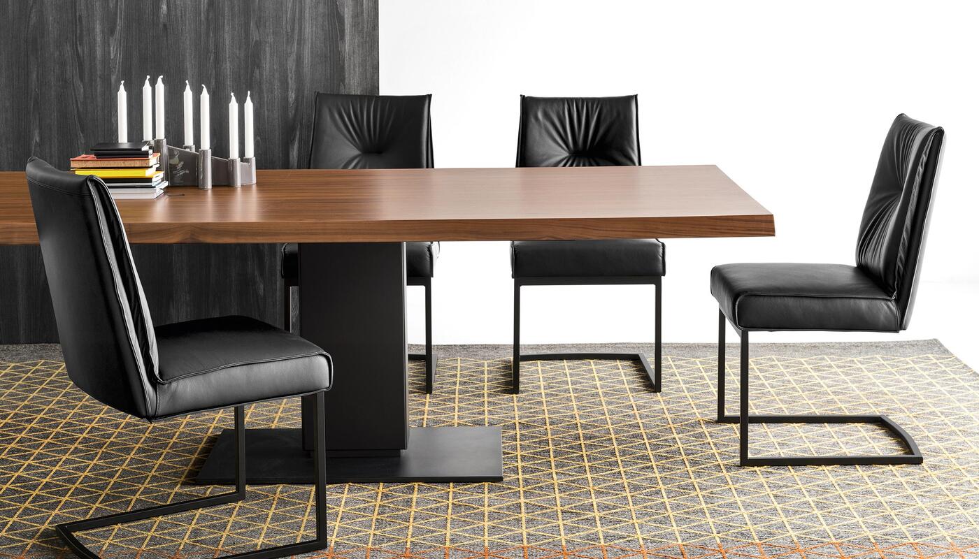Romy: Chair with plush seat and cantilever base | Calligaris New York